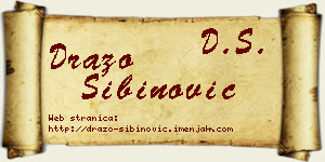 Dražo Sibinović vizit kartica